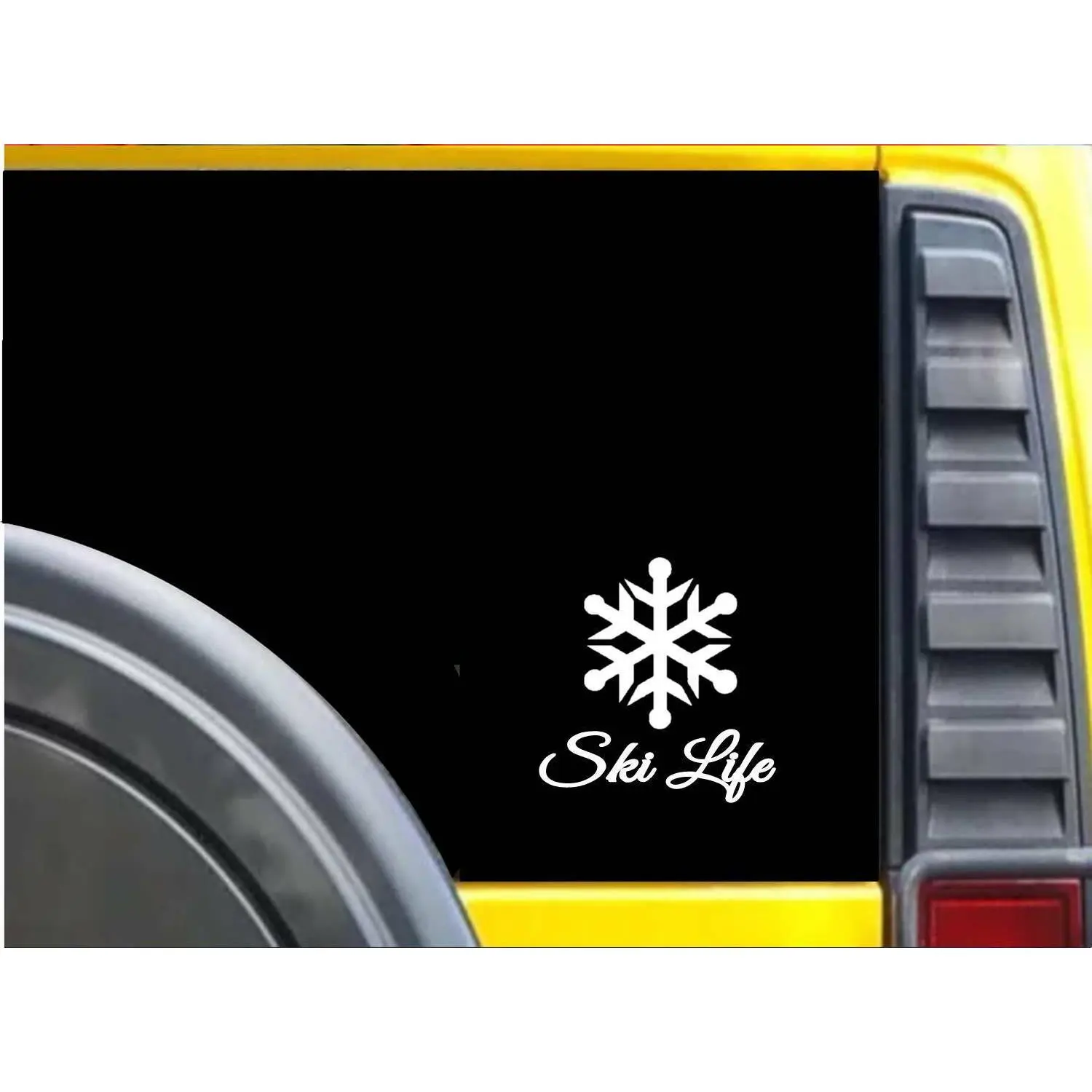 Ski Life Snowflake K639 6 inch Sticker ski decal