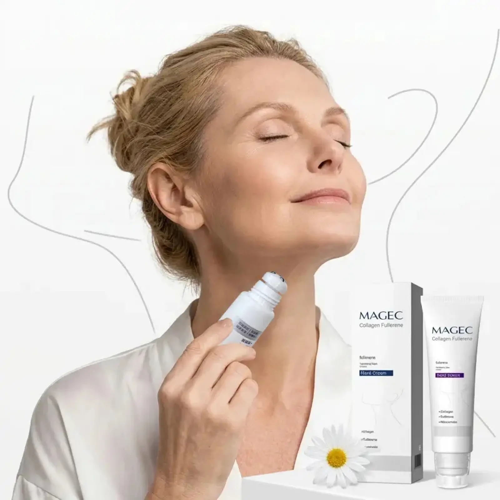 Fade wrinkles and Neck contour lifting,Five Rollers for All Around Massage,Collagen Neck Cream,Relieves Edema,Suitable for Wrinkled Skin,with Hyaluronic Acid,VitaminC+E,Body Care outdoorfun