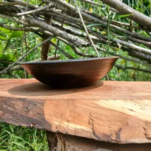 Forest Shadow Bowl – Handmade Ebonized Maple #117