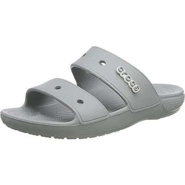 Crocs Unisex Classic Two-Strap Slide Sandals - Light Grey 206761-007
