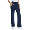 Yoga Scrub Pants for Women - 4-Way Stretch Work Pants with 5 Pockets (1 Cargo), Mid Rise Flared Fit for Nurses & Healthcare Professionals Casual Trousers Bottom Basic