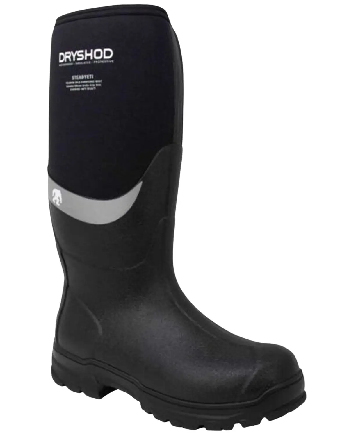 Dryshod Men's Men'S Steadyeti Genuine Vibram Arctic Grip Pull On Outdoor Boot - Syt-Mm-Bk