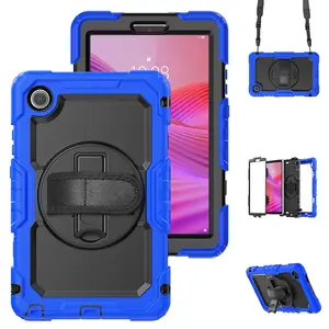 Shockproof Tablet Case with Shoulder Strap, Full Body Rugged Tablet Protective Cover, Tablet Protector Compatible with Lenovo Tab K9/tab One 8.7 Inch, Tablet Casing