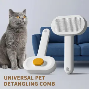 Self-Cleaning Slicker Brush, Cat Brush, Dog Brush, Pet Grooming Tool, Deshedding Comb  One-Click Hair Removal, Gentle Massage, Skin-Friendly Bristles, Hair Remover, Massage Needle Indoor Cats, Long Haired Dogs, Puppy Essentials, Pet Shedding Season