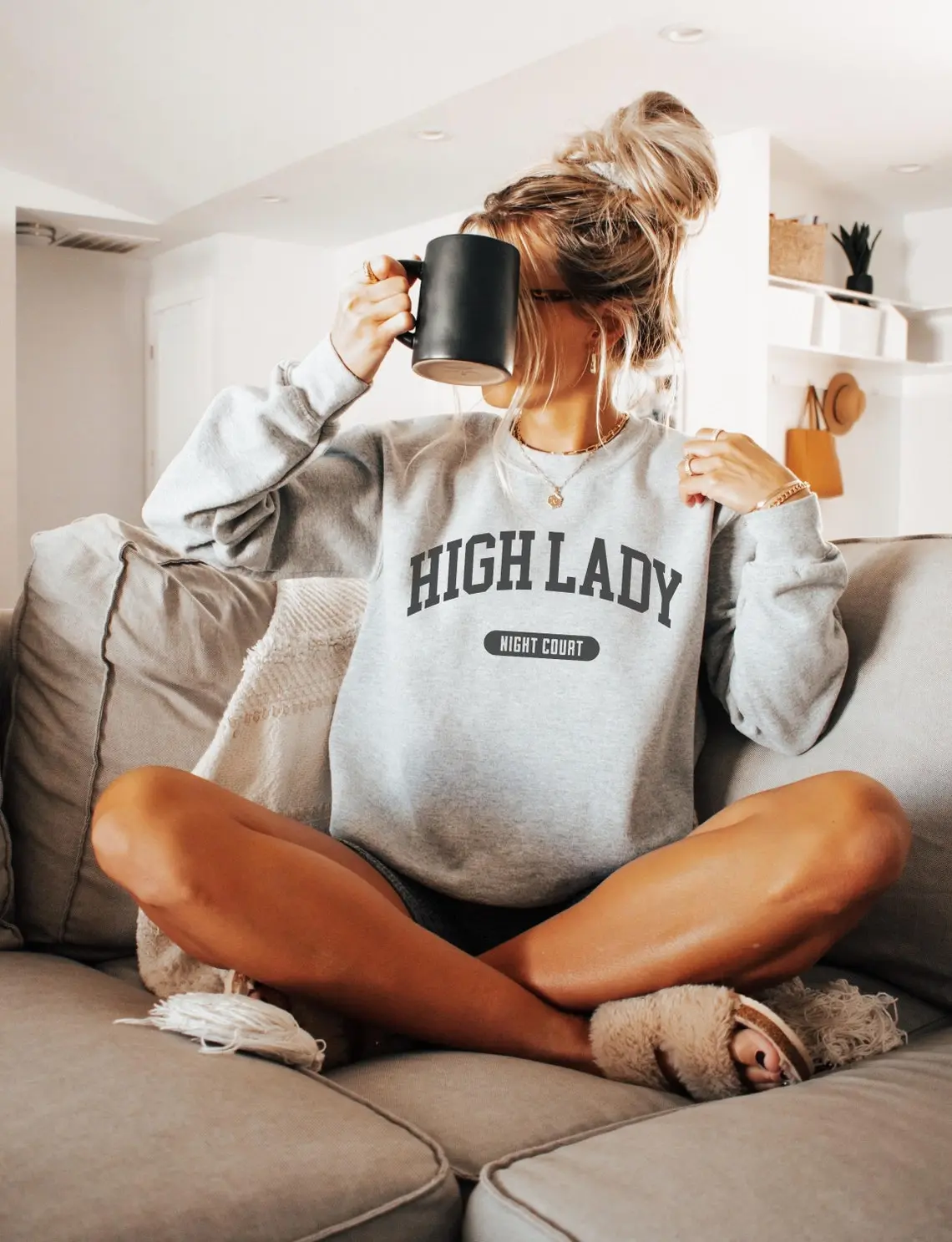 High Lady Of The Night Court Sweat-shirt, Officially Licensed Acotar Merch, Feyre Rhysand Feysand Sweat-shirt, Bookish Merch, Sjm Reader Gift