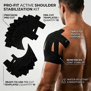 10Pcs Precut Kinesiology Tape Waterproof Breathable - Shoulder Pain Relief & Muscle Support Athletic Sports Tape