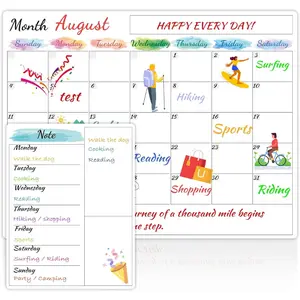 Dry Erase  Calendar for Refrigerator - 15"x 11.5" Monthly Calendar Whiteboard + 9" x 7" Weekly Planning Board, Fridge Calendar