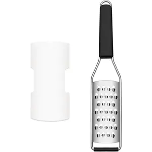 Cheese Grater Vegetable Shredder & Citrus Zester  Zester for Parmesan Cheese, Vegetables, Zucchini, Nutmeg, , Lemons, Hand Held Shredder Graters Stainless Steel Extra Coarse