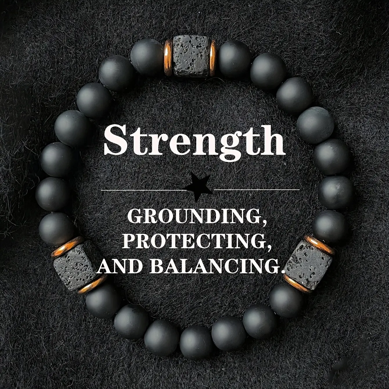 Men Matte Finish Agate Obsidian Bracelet, 8mm Root Chakra Healing Stone Beaded Jewelry, Energy Stone for Grounding, Balance Emotion, Enhance Strength and Confidence Reflective Tie Bracelet