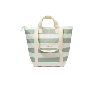 Sunnylife Light Cooler Tote in La Palma Sage Stripe