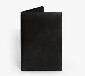 Jet Black Micro Wallet - 1.3mm Slim Design, Waterproof, Eco-Friendly, 8 Card Slots, RFID Protection, Artistically Designed
