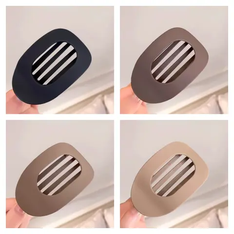 Women's Minimalist Acrylic Flat Clip Set - 4-Pack Solid Color Accessories Kit Hair Clips, No-Crease, Strong Claw Hold, for Daily & Party Styling, Suitable for Thick or Thin Hair, Elegant