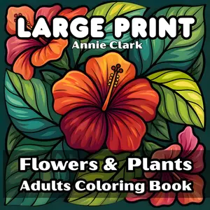 Large Print Flowers & Plants Coloring Book: 55 Bold and Easy Designs for Adults and Seniors