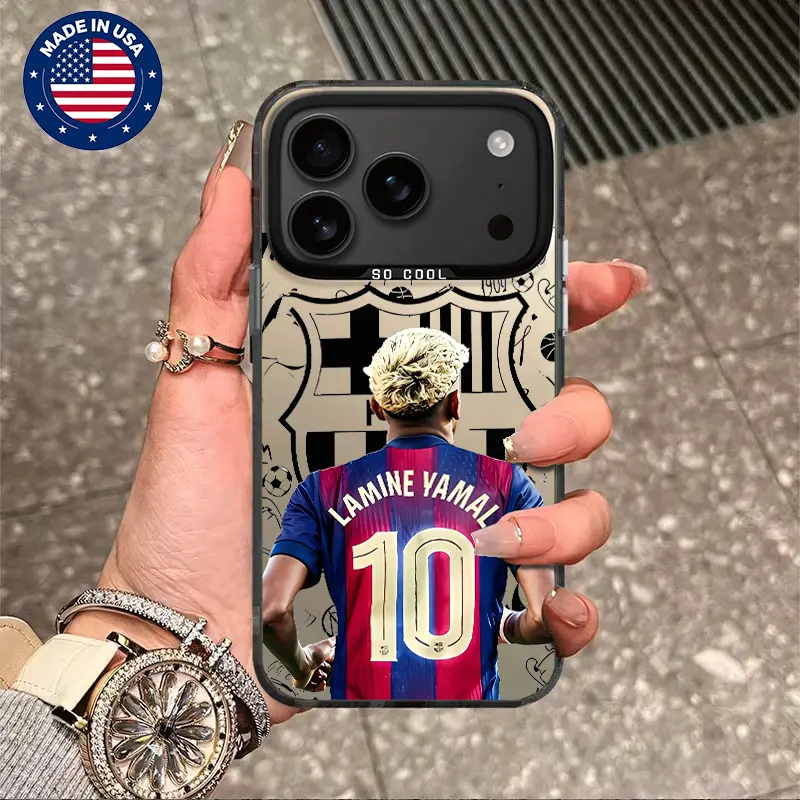 Lamine Yamal Barca Aesthetic Design Pattern Casing For iphone 17 16 15 14 13 12 11 7 8 Plus ProMax AIR Samsung S22 S23 S24 S25 PLUS ULTRA Flaunt Mobile Phone CaseHard TPU PET PC Black ShockproofSmartphone Cover, Accessories, Cellphone, Custom, Durable, Pr