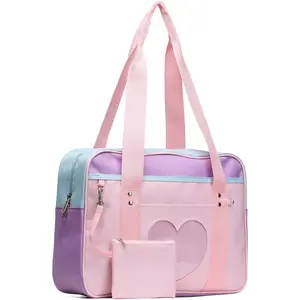 F-LBK26  Kawaii Bag Japanese School Bag Cute Tote Bag Large Shoulder Anime Heart Purse