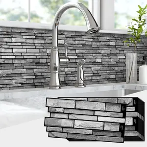 8/16 Pieces Drip Adhesive Stickers with Stone Pattern, Wear-Resistant, Stain Resistant, Easy to Maintain, Suitable for Home Decor, Peel and Stick Wallpaper Designs