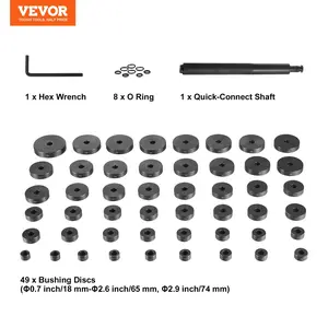 VEVOR 52PCS Custom Bushing Bearing Seal Driver Set, Transmission Wheel Axle Bearing Race, Seal Driver Installer Remover, 18-65mm 74mm Metric Discs Bush Removal Puller Bearing Press Tool Kit