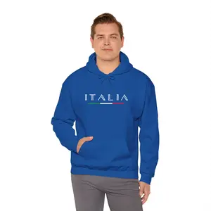 Copy of Italia text with Italian flag stripe Hoodie | Italy pride sweatshirt