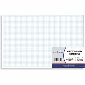 AUK$ales Large Graph Paper Pad 11x17 Grid Paper 50 Sheets 4 Squares Per Inch Drafting Paper for Engineers Architects Graphing Pad for Math Sketching Isometric Design Blueprint Drawing Sheets