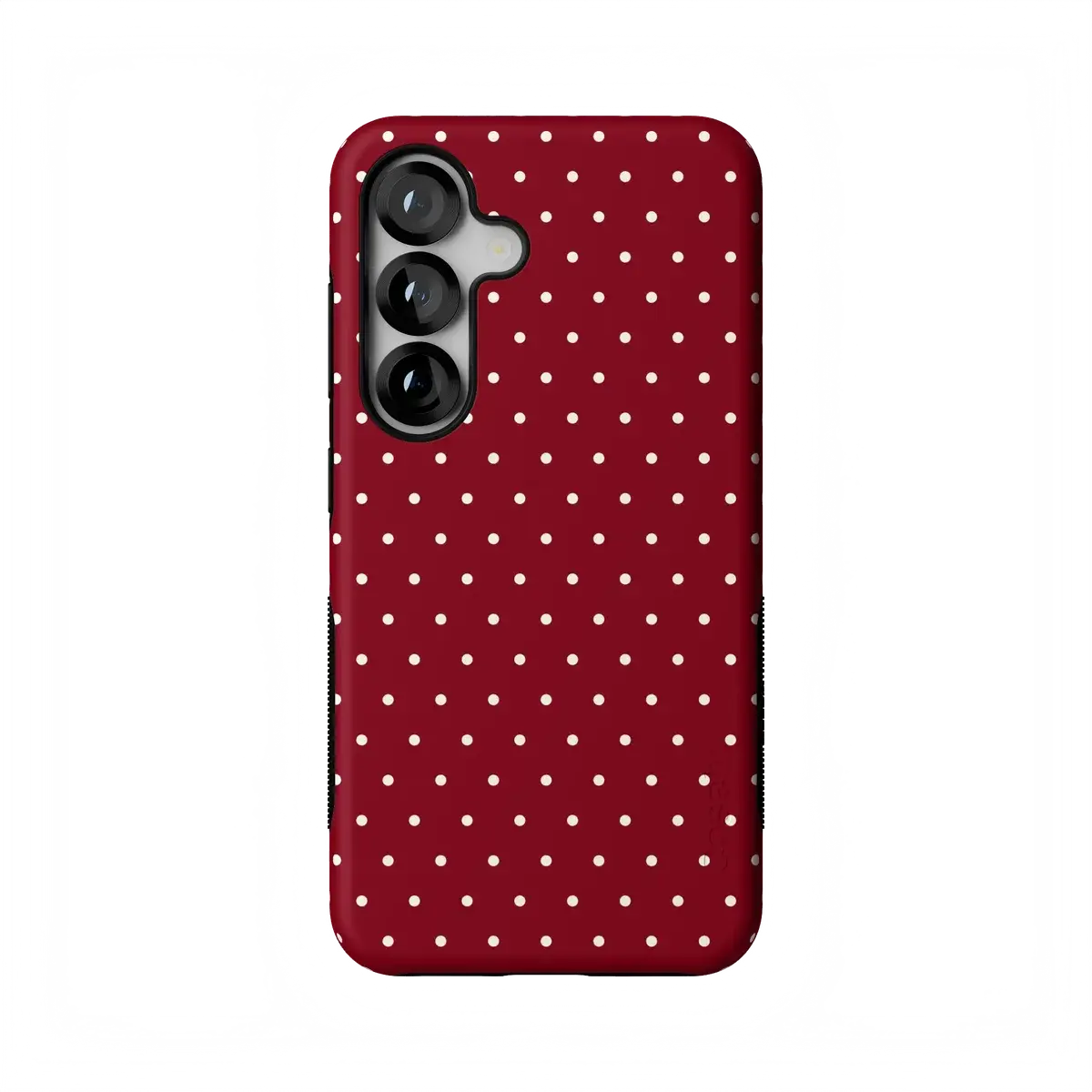 Casely Galaxy S25 Case | On the Dot | Maroon Polka Dot | Bold Protective Design | Compatible with MagSafe