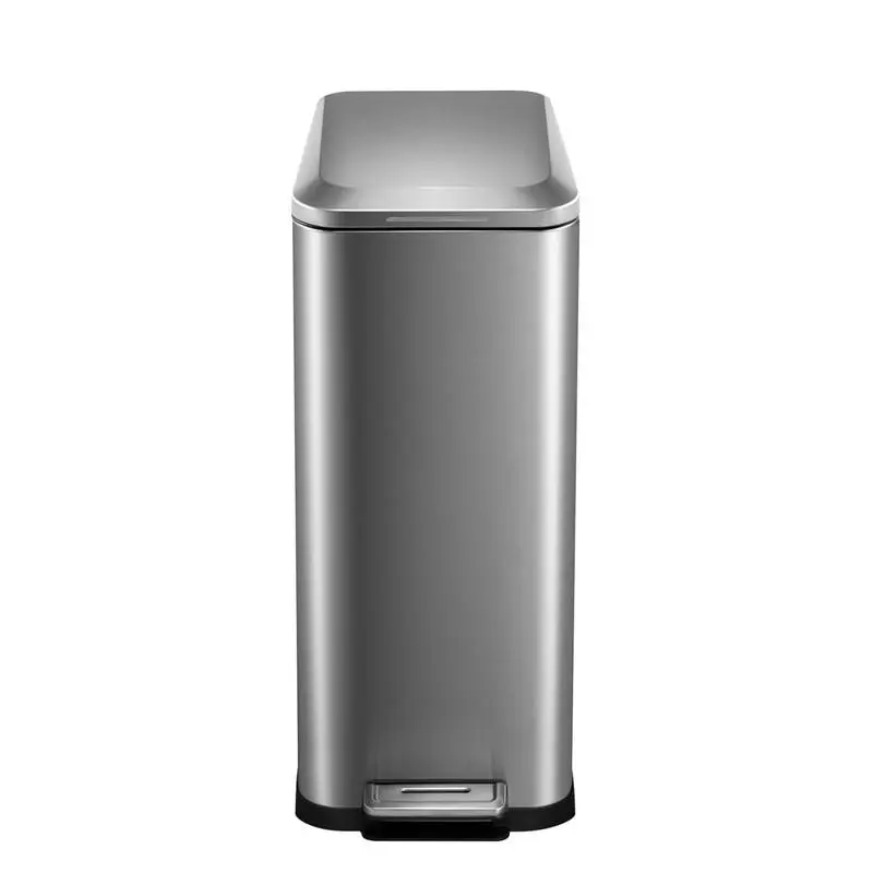 Gaomon 50L/13Gal Touchless Stainless Steel Trash Can - Slim Rectangular, Fingerprint-Resistant, Soft-Close Cover, Household Waste Bin for Commercial Kitchen Use, Touchless Trash Can