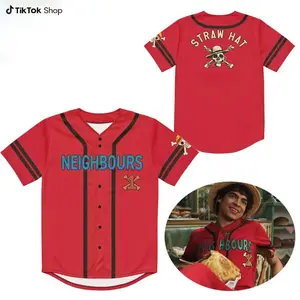 “Neighbours” Red Baseball Jersey