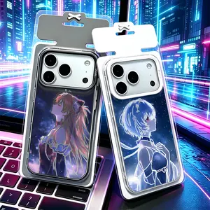 Ayanami Rei Asuka phone case for iPhone 17 16 15 14 17AIR 16E 13 12 11 Pro/Pro Max XS /7/8/plus/FE XR/X/XSMAX/16E/17e/SE4 TPU+PC Material 2-In-1 And Drop Proof shockproof Metal Sparkle Phone Cases A gift for NEON GENESIS EVANGELION fans EVA cover