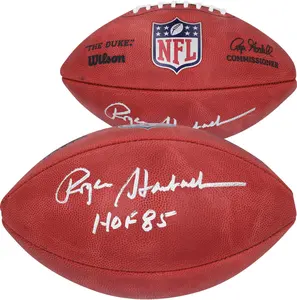 Roger Staubach Dallas Cowboys Autographed Duke Full Color Football with "HOF 85" Inscription - Fanatics Authentic Certified