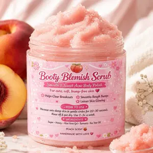Booty Blemish Scrub – Peach Scent Butt Acne Body Exfoliating Scrub for Butt, Bikini Area, Back Acne & Rough Bumps