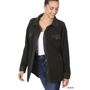 Oversized Basic Fleece Shacket