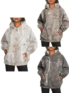 Comfort Hoodies – Oversized Camouflage Pullover Hoodie with Pocket, Long Sleeve Tops, Fall Tops, Women’s Fall Clothing, camohoodie