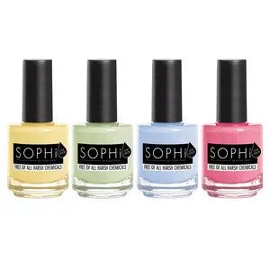 SOPHi Kiss of Spring Non-toxic Nail Polish Set - Morning Glow, Mint & Mingle, On Cloud Nine, Made Me Blush - 0.5 fl. oz. - Cruelty-free, Vegan, Water-based Formula