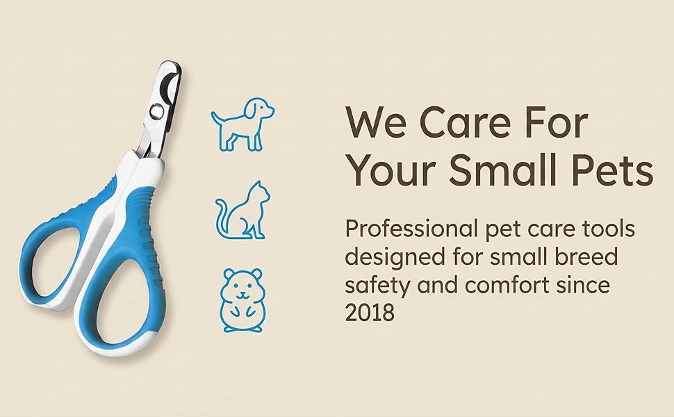 gonicc Professional Pet Nail Clippers and Trimmer - Best for Cats, Small Dogs and Any Small Pets. Sharp Angled Blade Pet Nail Trimmer Scissors.