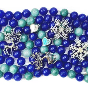 L1159]Crystal Glacial Grove DIY Beads DIY Charms Set LL