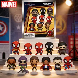 Marvel Spiderman 3D Keychain Blind Bag 1PC Officially Licensed Mystery Anime Figure Keyring PVC Blind Box Backpack Charm Perfect for Collectors No Way Home Series