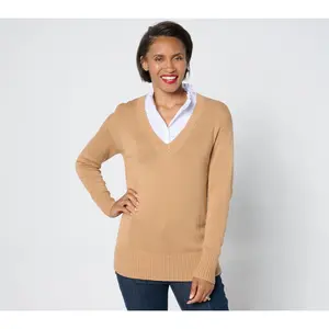 Denim & Co. Signature Regular 2fer Sweater Tunic