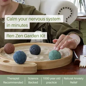 ENSO SENSORY Zen Garden Kit - 12” Sand Tray Therapy for Mindfulness & Meditation | Stress Relief Sensory Tool for Focus & Emotional Wellness | Meditation Gift