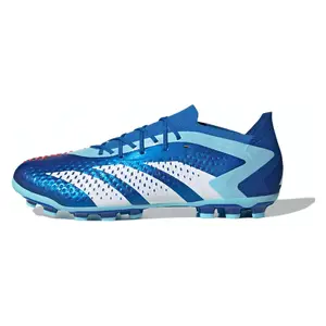 Adidas Predator Accuracy.1 AG Football Cleats for Men and Women with Round Laces and Blue White Color Trending Shoes, House White Official Shoes to Get / Maison Mihara