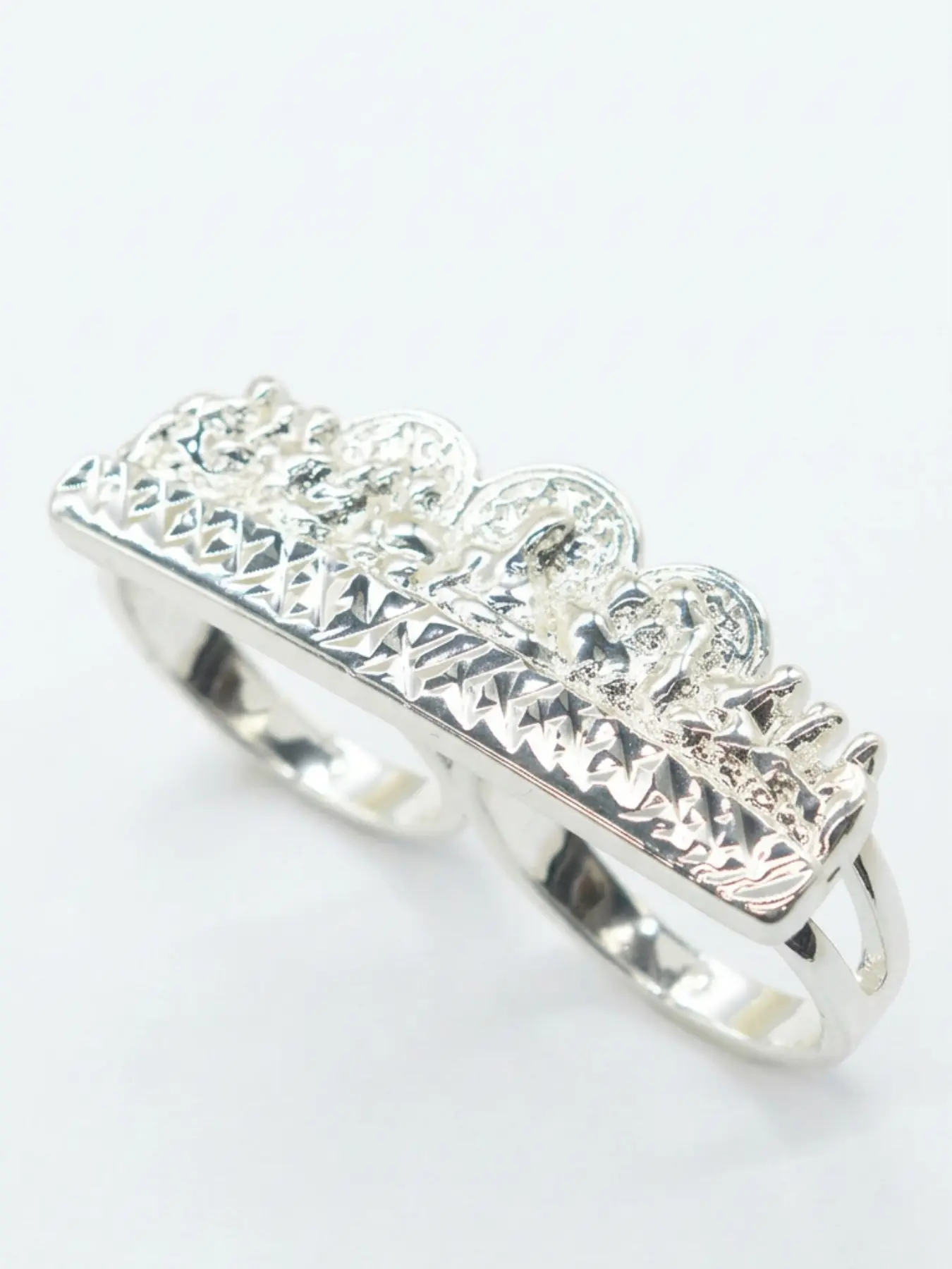 14k Silver Plated Last Supper Double Ring Religious Finger Ring, Unisex Jewelry, Blessing Gift, Trendy Fashion Accessory, Jewelry Rings, Unique Rings