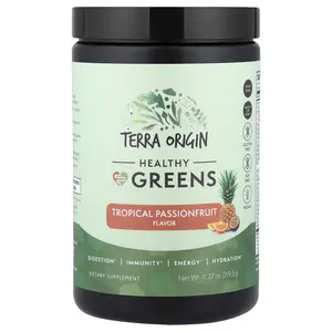 Terra Origin Healthy Greens, Tropical Passionfruit, 11.27 oz (319.5 g)