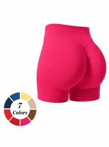 High Waist Butt Lifting Yoga Shorts Seamless Quick Dry Workout Biker Shorts track volleyball spandex