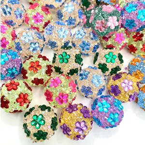 5pc Flower Child Fancy Acrylic Beads - Colorful Beading & Jewelry Making Supplies