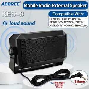 Rectangular External Communications Speaker CB Radio Speaker for Ham Radio, External Scanners for All 3.5mm Audio Plug CB Radios and Mobile Radios