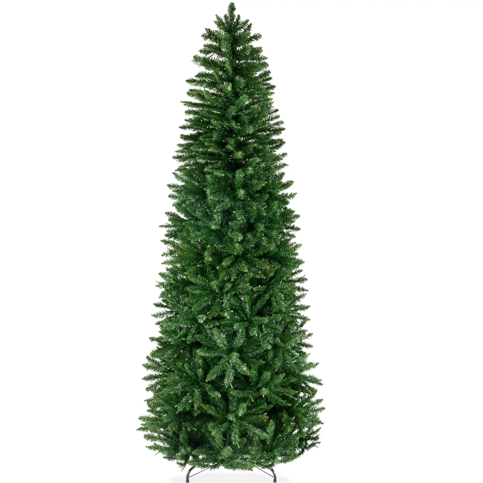 Best Choice Products Unlit Slim Pencil Christmas Tree Collection – 4.5ft to 12ft, Spruce, Black & White with Metal Base Best Choice Products Unlit Slim Pencil Christmas Tree Collection – 4.5ft to 12ft, Spruce, Black & White with Metal Base