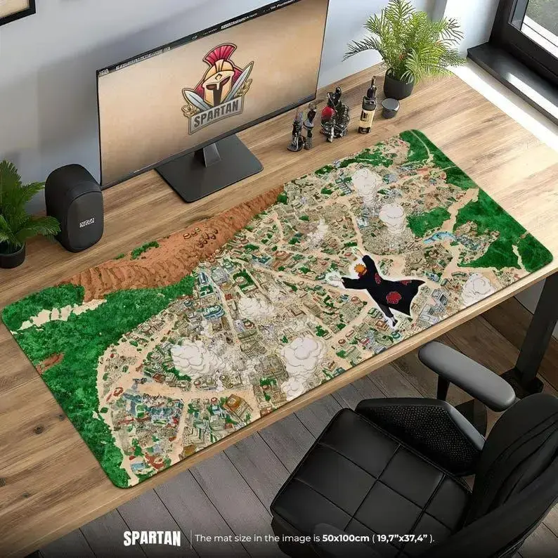 Pain Attacks Hidden Leaf Mouse Pad – Akatsuki Village View Anime Desk Mat, Shippuden Gaming Mat, Ninja Gift Decor, Extra Large Gaming Mousepad, Desk Mat, PC Accessories