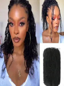 Human Hair 1 Bundle 30g Afro Kinky Bulk Hair, Dreadlocks Extensions, Repair Locs, Mini Braiding Twist Hair, Afro Kinkys