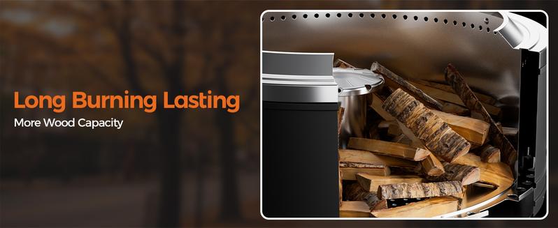 BALI OUTDOORS 22-Inch/27-inch Smokeless Wood Pellet Fire Pit with Cooking Grill – Portable Low Smoke Bonfire with Ash Pan for Outdoor Picnic, Camping, Patio, and Backyard