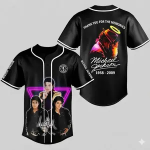 Michael Jackson Baseball Jersey, Unisex Streetwear Jersey for Men for Women