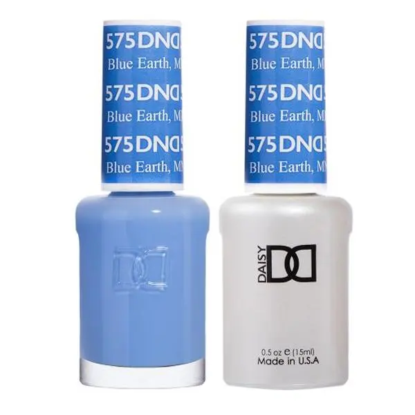 DND UV Gel Colored Nail Polish - #575 Blue Earth, Long-Lasting Formula, Unisex Bottle for Adult Professional Nail Art Manicure
