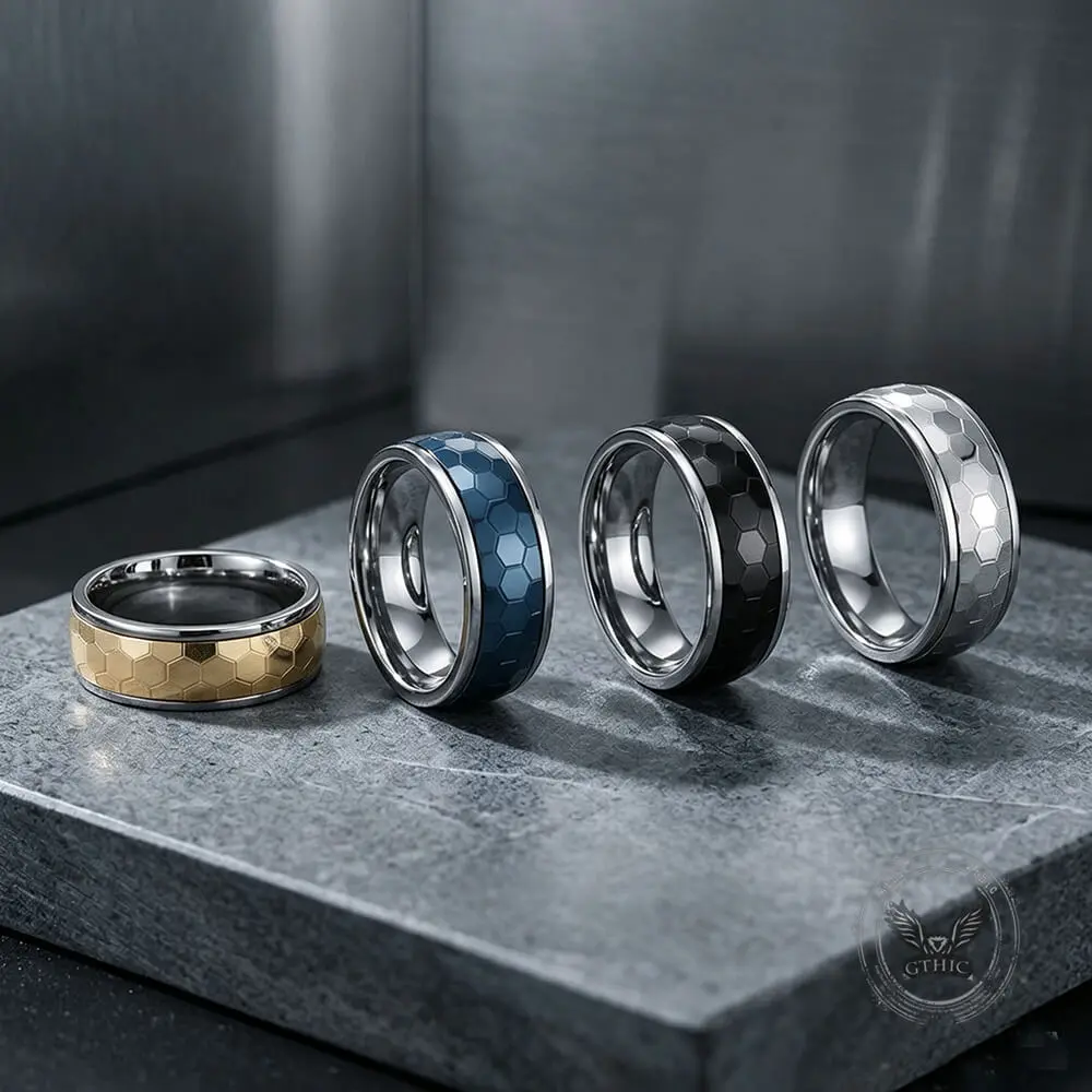 GTHIC Minimal Soccer Theme Stainless Steel Rotating Ring Comfortable Spinner Jewelry for School Sports and Casual Outfits